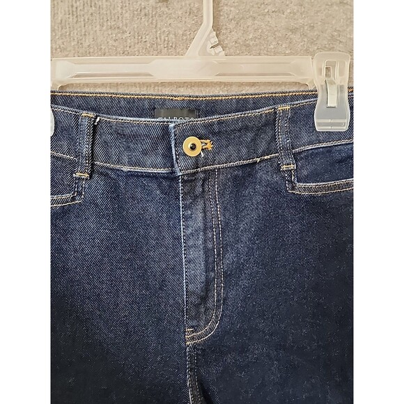 Talbots Flare Trouser Ankle Jeans Womens 12 Blue Dark Wash - Picture 3 of 10